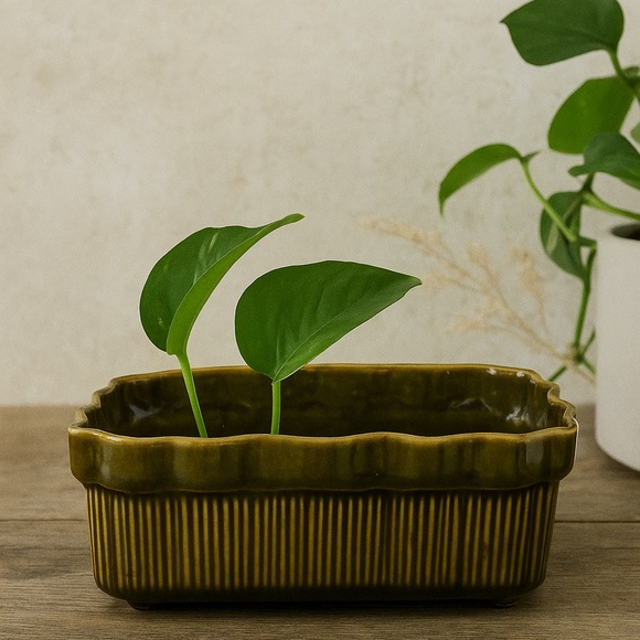 Vintage Brush Pottery Rectangular Planter - Picture 1 of 11